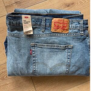 Levis 541 Athletic Taper Mens Jeans size 58x32 Blue Stretch WaterLess